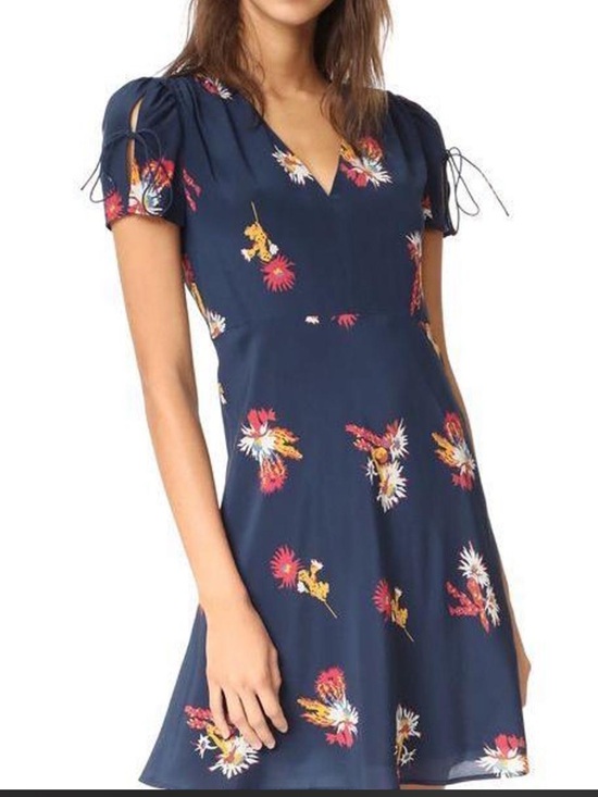 Madewell Dresses & Skirts - Madewell Navy Floral Wrap-Style Midi Poppy Dress